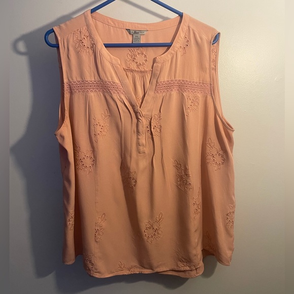 Bass Tops - BASS Salmon sleeveless blouse XXL